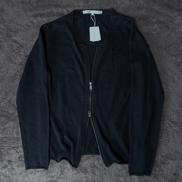 (새상품) Buona Giornata 데미지 니트 투웨이 집업