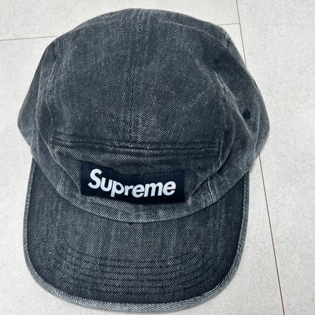 슈프림 24SS 데님 캠프캡 블랙