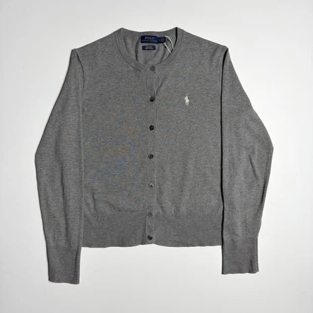 폴로 랄프로렌 우먼스 피마 코튼 라운드넥 가디건 R1326