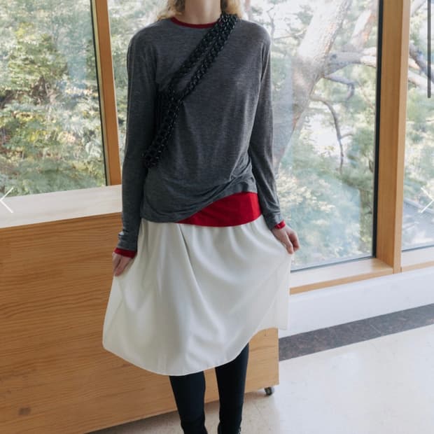 모노하 이너 스커트 아이보리 새상품