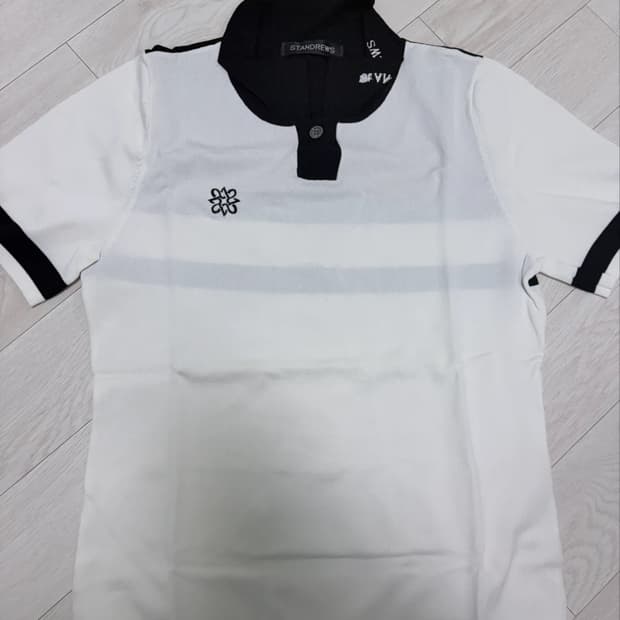 St.Andrews 화이트 블랙 카라티
