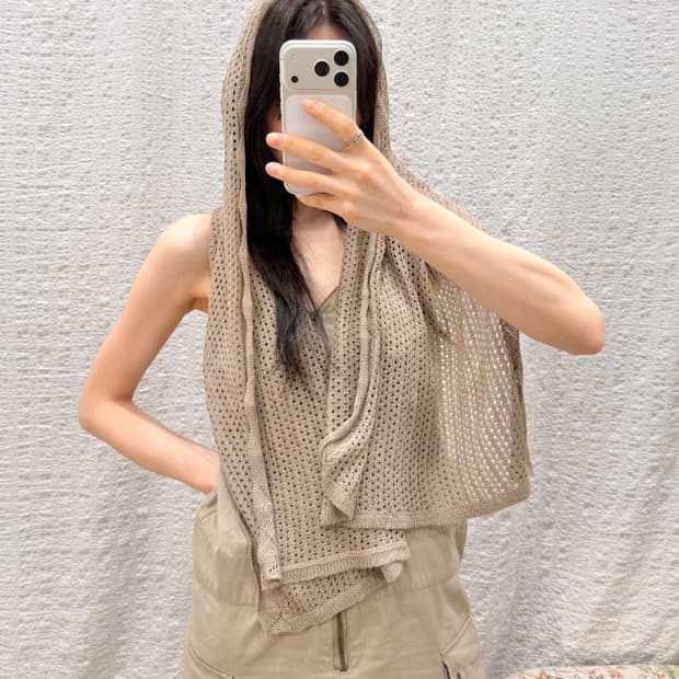summer net cape cardigan