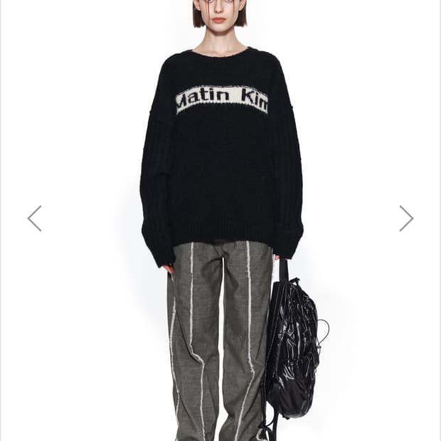 마뗑킴 코듀로이 러프 컷 팬츠 카키 L