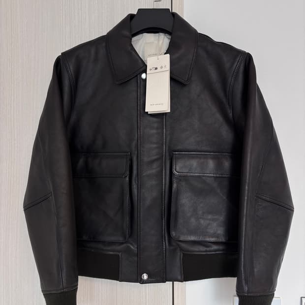 새상품) M 자라 A-2 카우 레더 빈티지 브라운 자켓