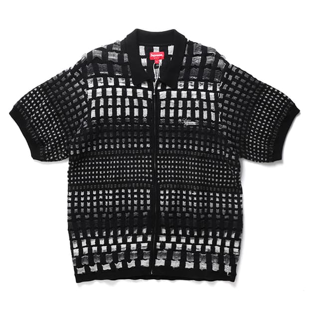 슈프림 Supreme Gradient Grid Zip Up Polo