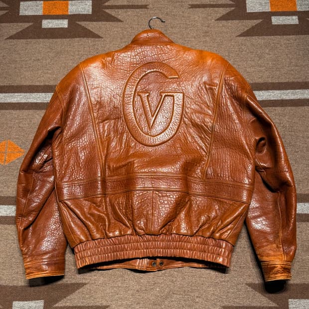 발렌티노 90s 램스킨 봄버 자켓 L 양가죽