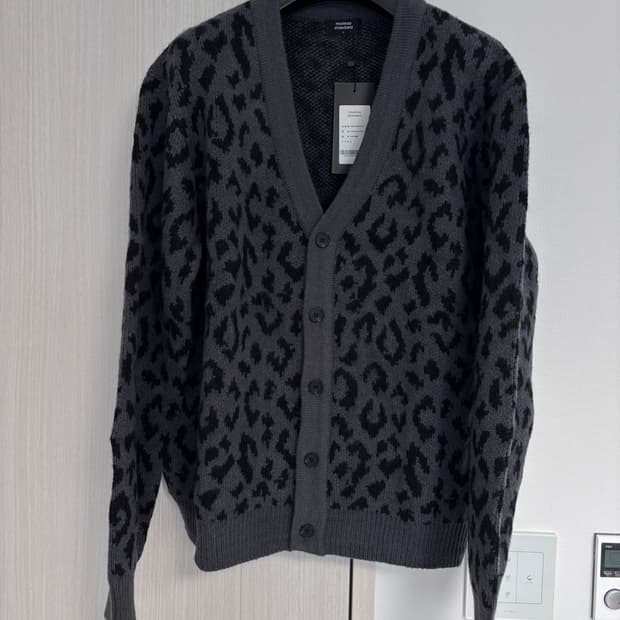 새상품) L 무신사 스탠다드 레오파드 모헤어 가디건