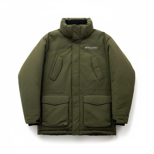 디스커버리 익스페디션(Discovery) 카키 패딩 자켓