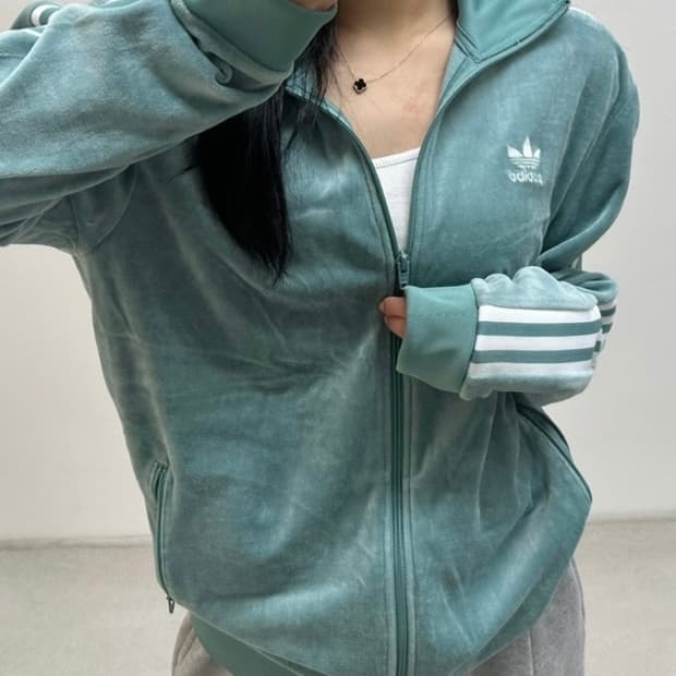 [극희귀] 아디다스 대장 벨벳 투웨이 민트 카키 올리브 져지