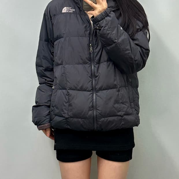노스페이스 700 블랙 퀼팅 경량 패딩