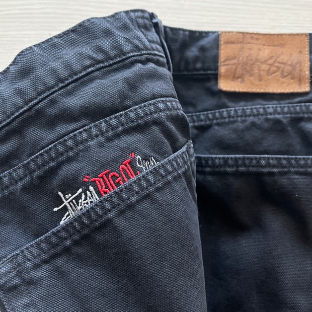 stussy 스투시 빅올진 Big Ol’ 블랙 데님 28