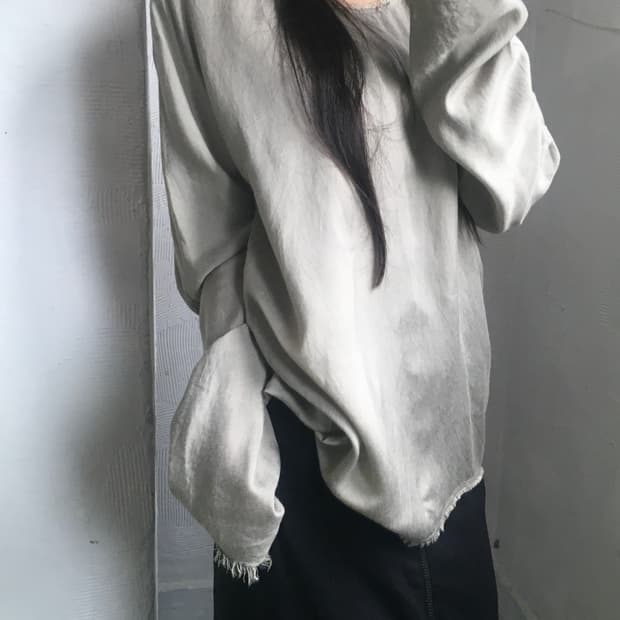 MM6 메종 마르지엘라 레이온 언발 블라우스