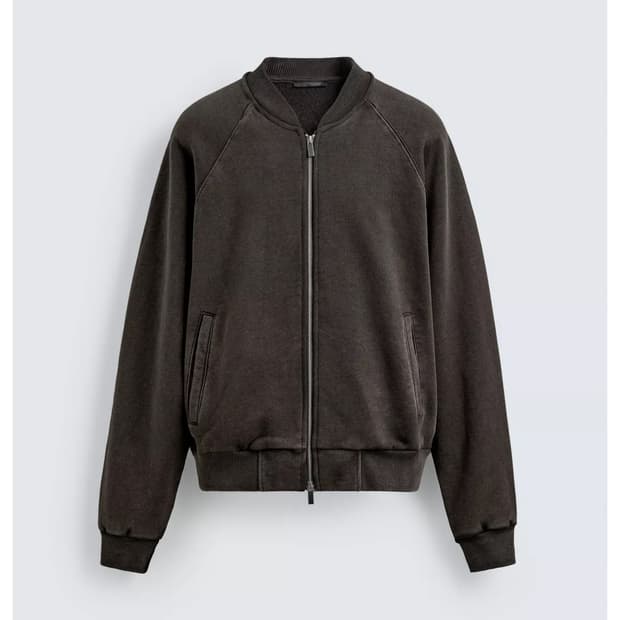 자라 워싱 봄버 자켓