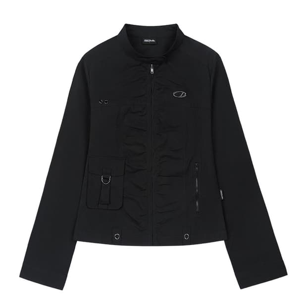 오드스튜디오 시그니처 셔링 코튼 바이커 자켓 팝니다