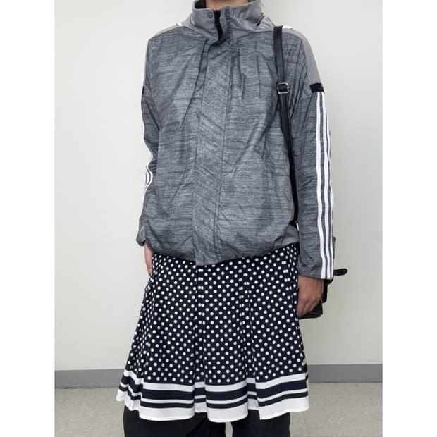 빈티지 네이비 도트 스커트