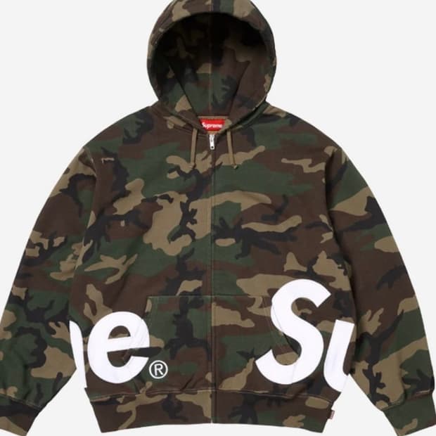 슈프림 카모 후드집업 M