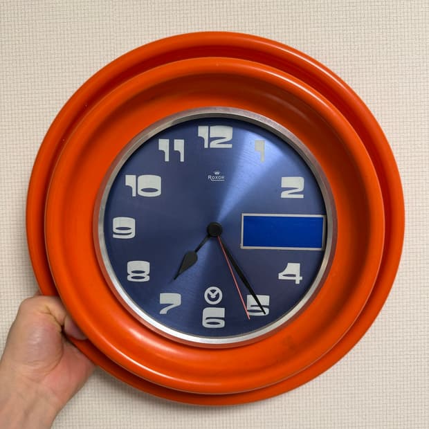 1970s 독일 ROXOR Space Age 빈티지 벽시계 (33cm)