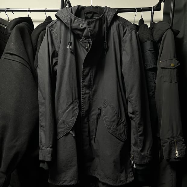 블랙 집업 아우터