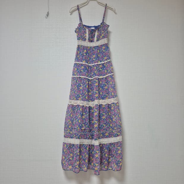 리즈리사 히메갸루 블루플로럴 롱원피스