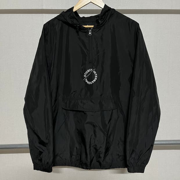 스투시 인터내셔널 블랙 아노락 바람막이 자켓 M