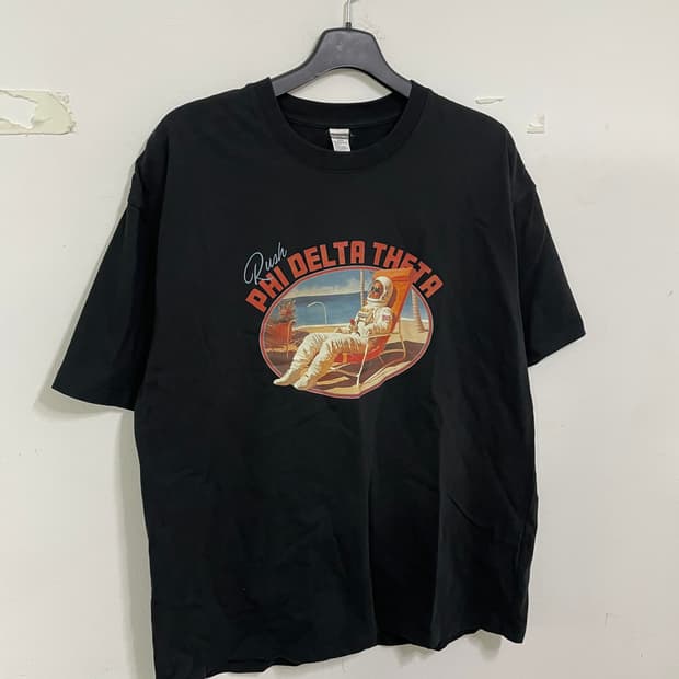 Rush Phi Delta Theta 검정 반팔 티셔츠 4XL