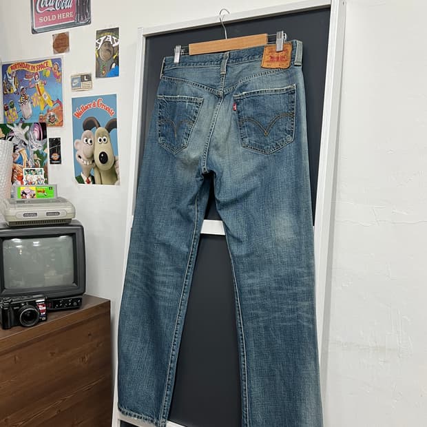00s Levis 리바이스 501 버튼플라이 스트레이트 데님 팬츠