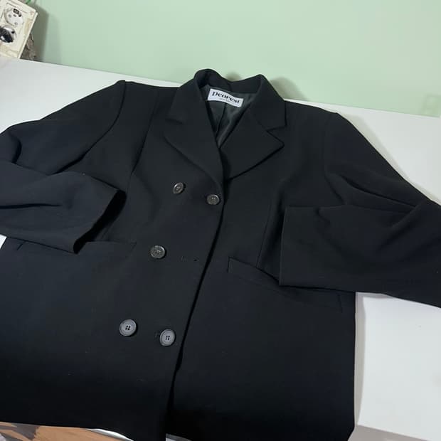 우먼OS 메이비베이비 디어리스트 블랙 더블 블레이져