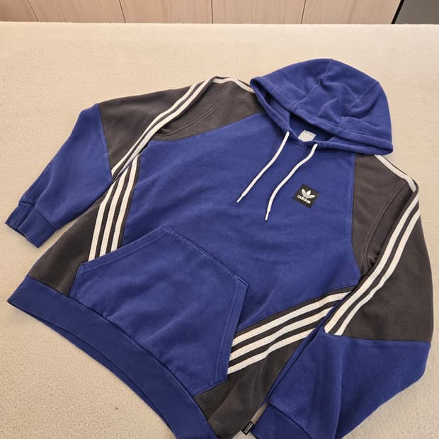 아디다스 올드스쿨 삼선 후드티 M