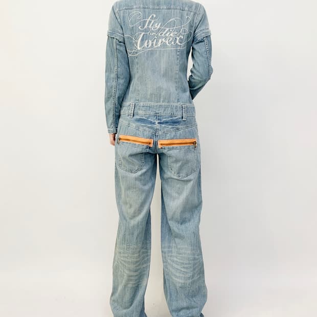 아비렉스 데님 점프수트