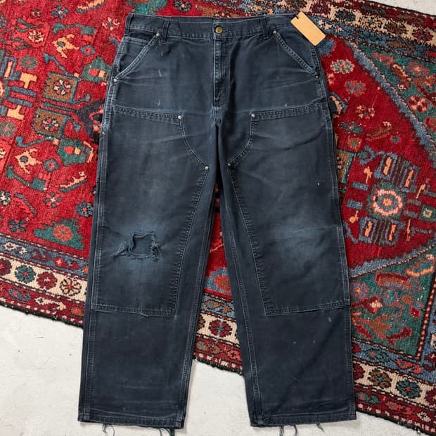 00‘s OG USA Made 칼하트 더블니 블랙 칼하트 B01 썩블니