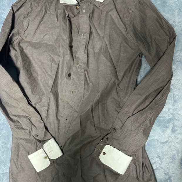 알렉산더 맥퀸 더블 실크 셔츠 50