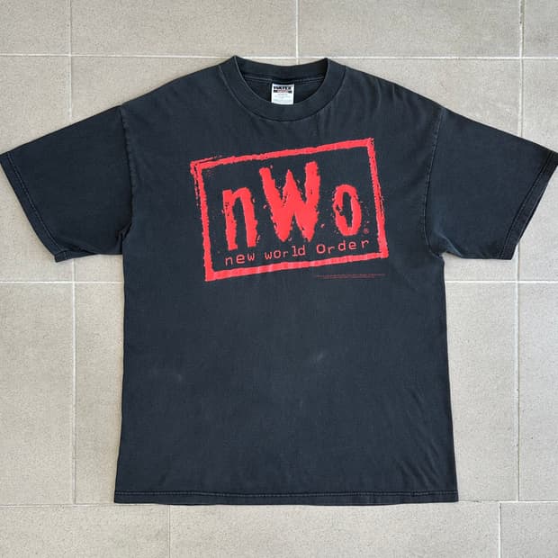 90s 빈티지 NWO 티셔츠 레슬링 티셔츠