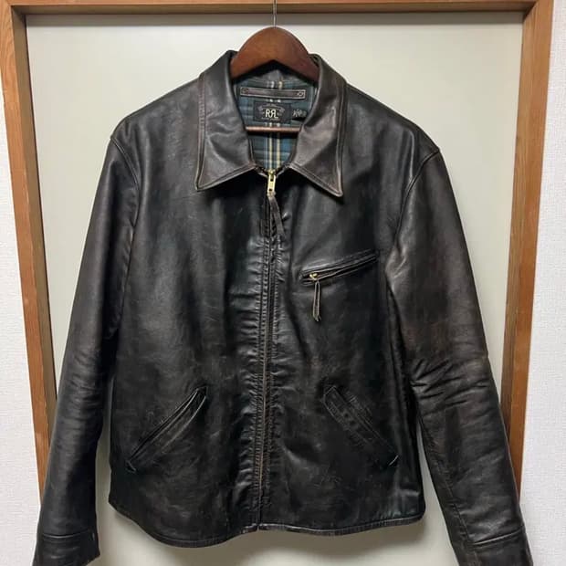 RRL 더블알엘 뉴스보이 가죽 자켓 XL
