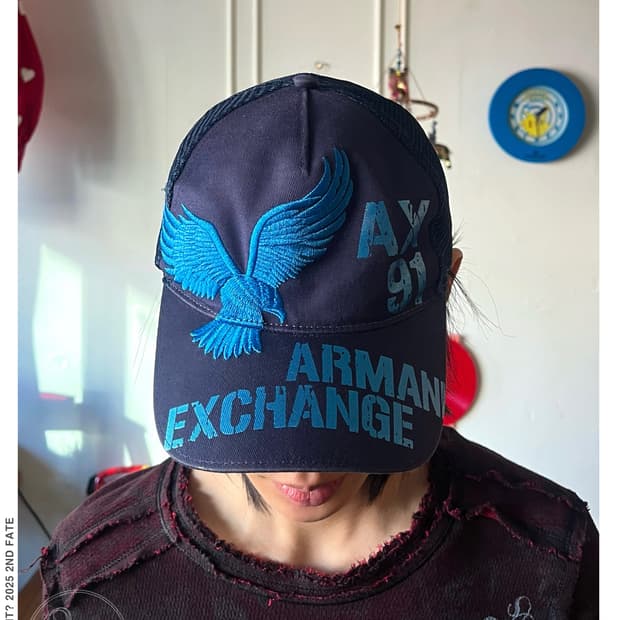 Armani Exchange Eagle Embroidery Cap