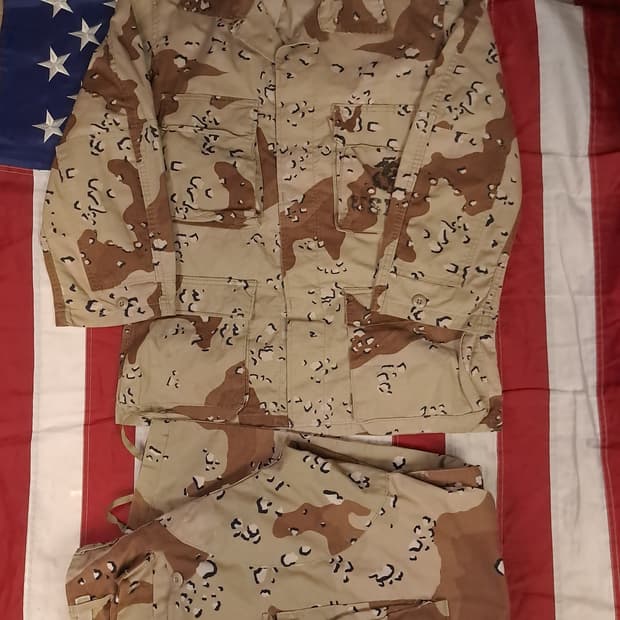 오리지날 90's 미군 걸프전  미해병대 사막육색 BDU 셋트