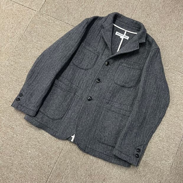 브라운야드 헤링본 자켓