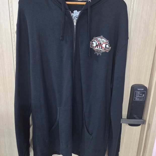 남성 블랙 후드집업