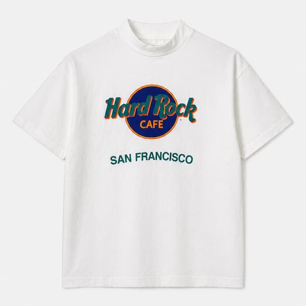 하드락카페 모크넥 반팔 티셔츠