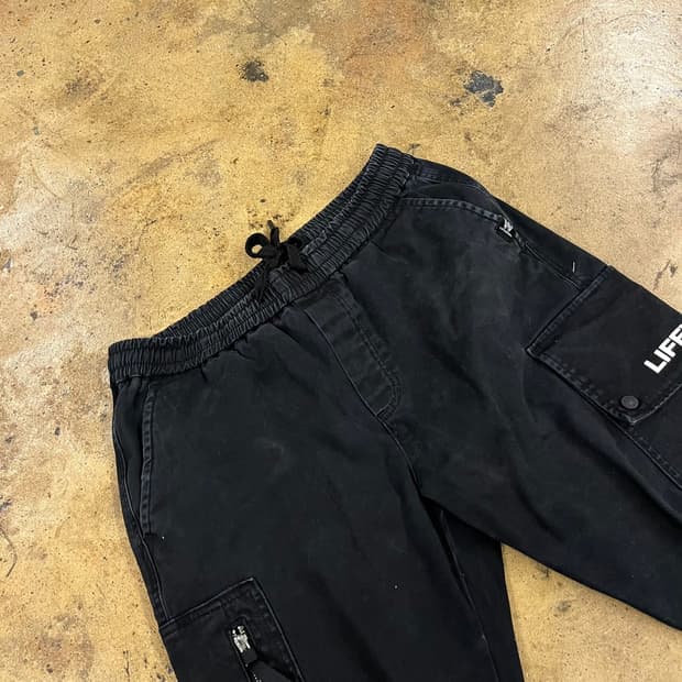 [정품/M] LIFEWORK 블랙 카고 조거팬 b15
