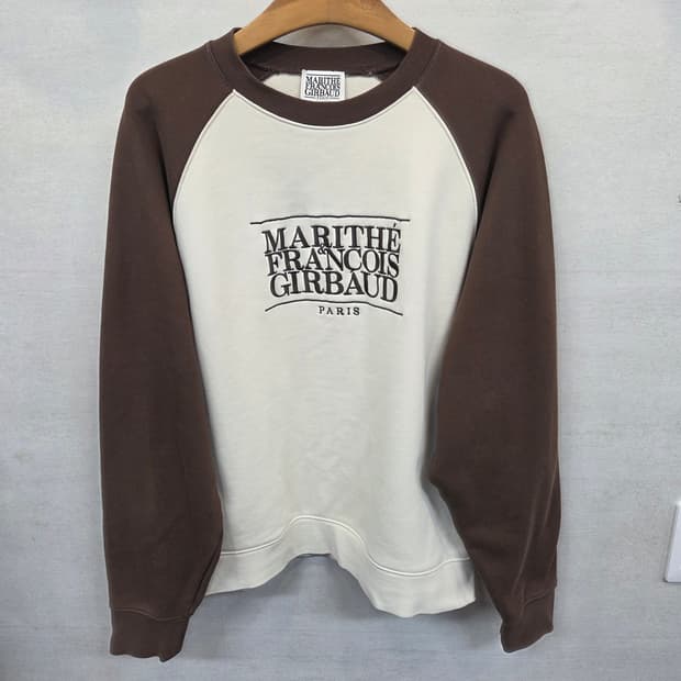 마리떼프랑소와저버 컬러블록 래글런 맨투맨 M