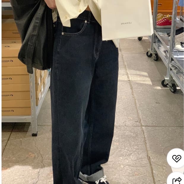 므앤 위시 데님 진청팬츠 m