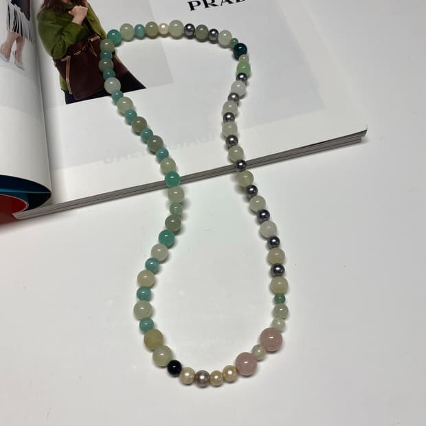 빈티지 비즈 비드 믹스 목걸이