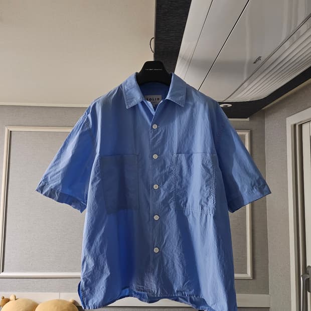 [거의 새것] 솔리드옴므 반팔 셔츠 남방 48