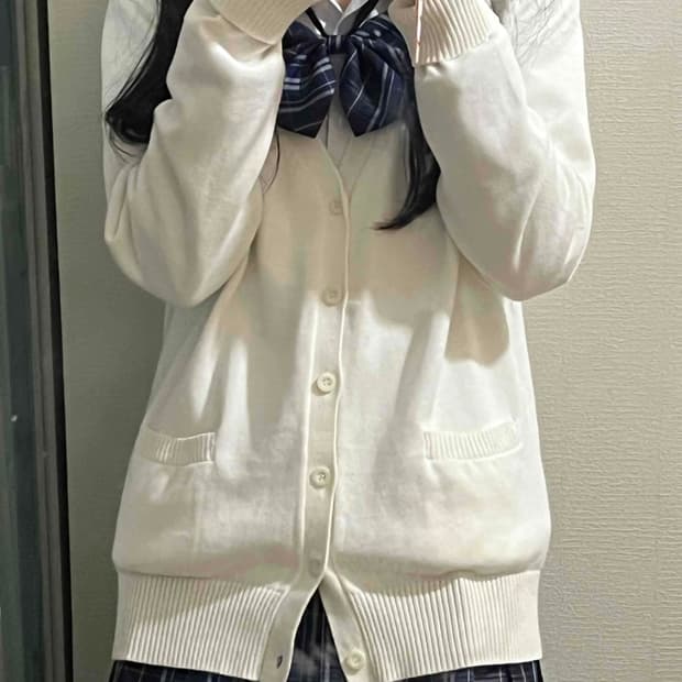 일본 미소녀 교복 가디건 스쿨룩