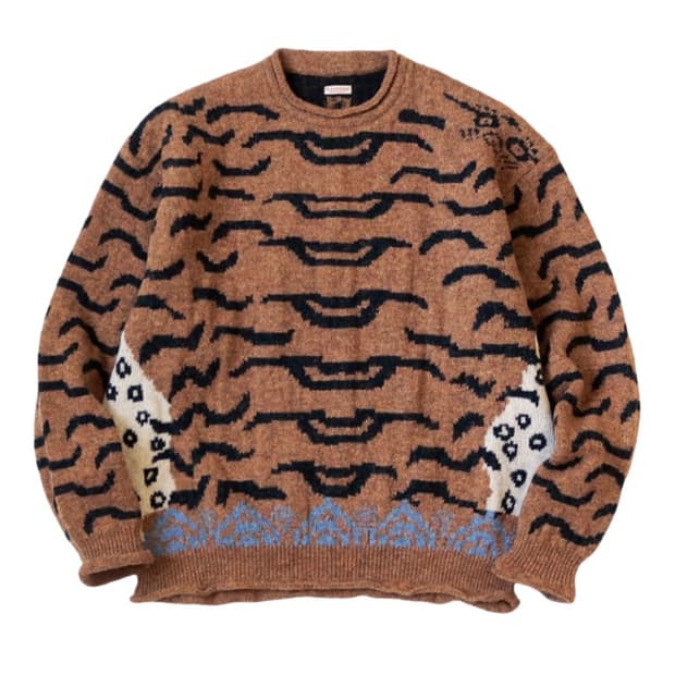 캐피탈 7G 네팔타이거 크루넥 니트