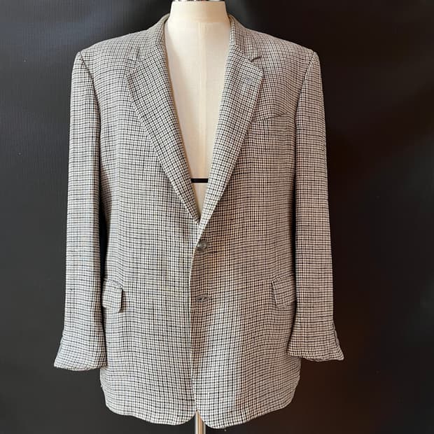 80s 올드 발렌티노 퓨어 실크 테일러드 자켓