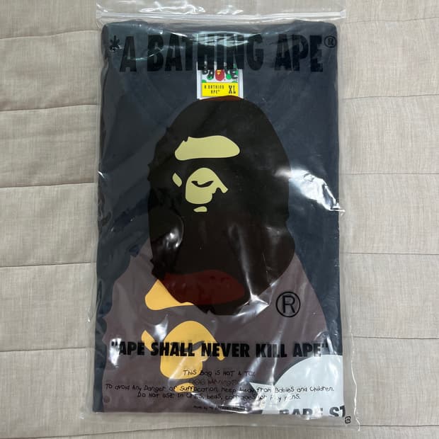 베이프 BAPE 하라주쿠 에이프 반팔 티셔츠 블랙