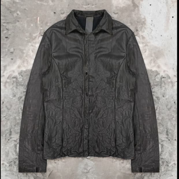 Carpe Diem Wrinked Leather Shirt