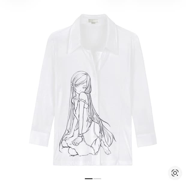 본네 우먼 쓰리쿼터 슬리브 셔츠 화이트 2size