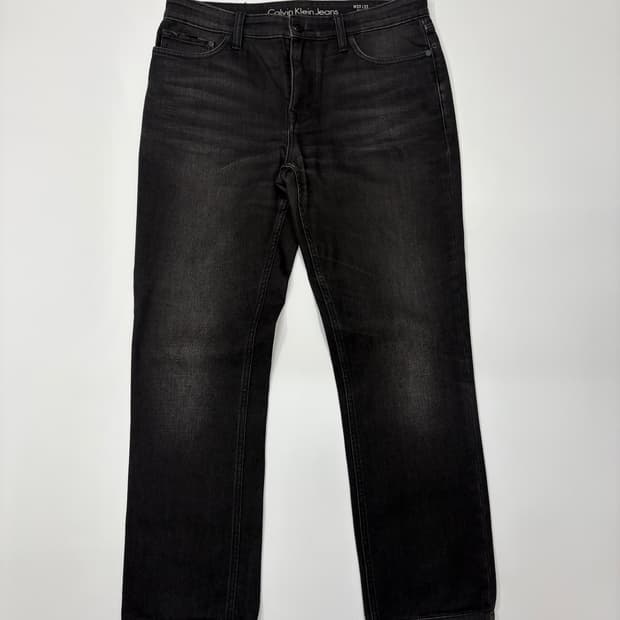 (32) Calvin Klein 캘빈클라인진 블랙 스트레이트 데님 팬츠